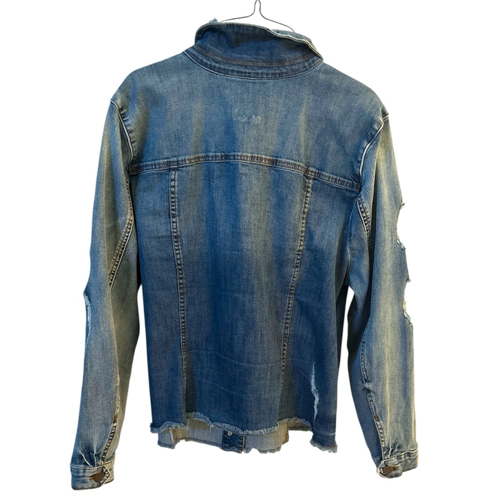 KUT FROM THE KLOTH➕Destroyed Denim Jacket - Picture 9 of 13